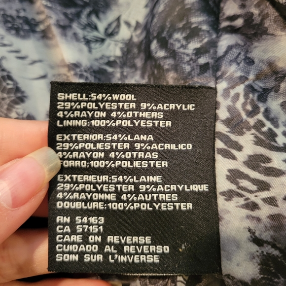 Guess Wool Blend Skirted Bottom Belted Pea Coat - Picture 13 of 13